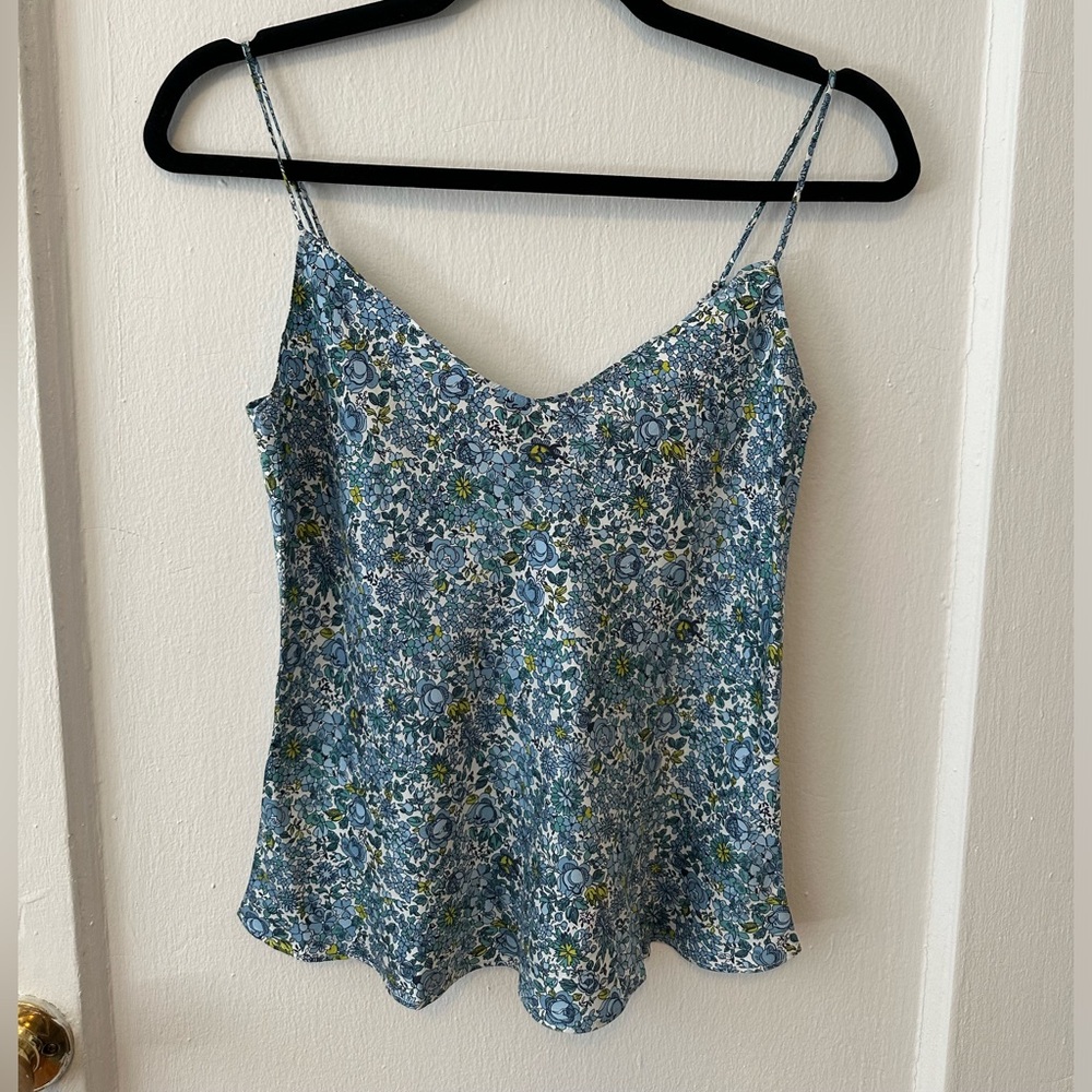 J.Crew Silk spaghetti strap floral tank, NWT, size XXS